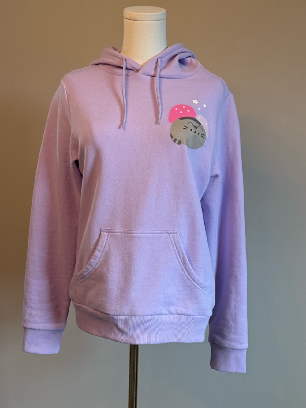 Pusheen Lavender Cat Graphic Hoodie Sweatshirt Gum Drop Limited Edition Soft XS